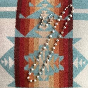 Fresh water pearls 1928 jewlery set. Perfect for wedding outfit bride or guest.